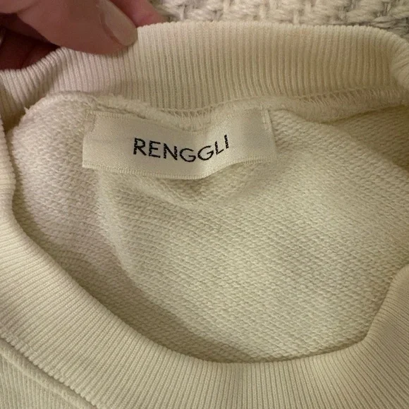 Renggli Cream Terry Crewneck Sweatshirt and Shorts Set. - Picture 6 of 8